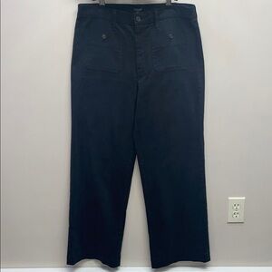 NWT J. Crew Sailor Slim Wide Leg High Rise Chino Pant Patch Pockets 30 Tall
